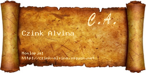 Czink Alvina névjegykártya